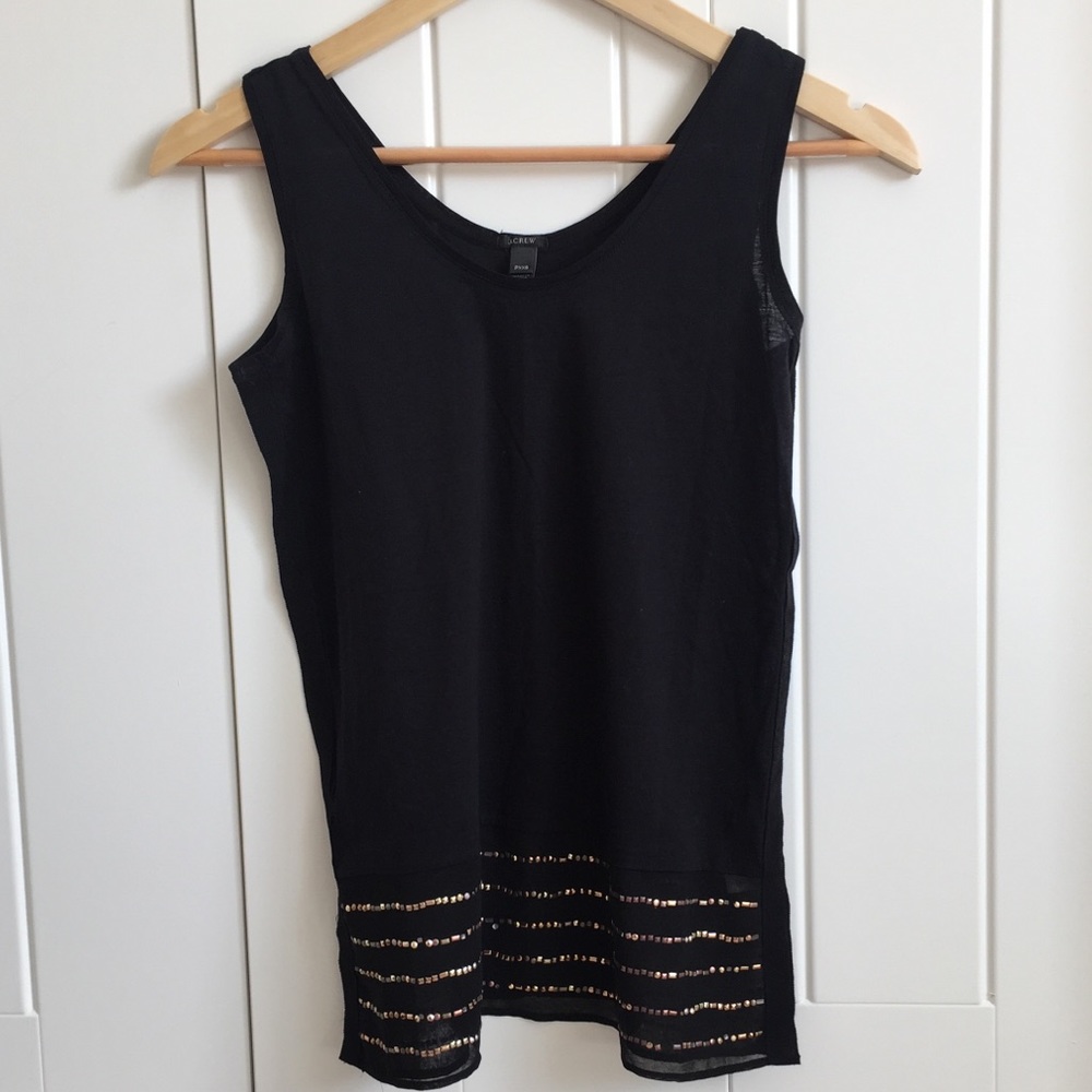 J. Crew black striped tank top